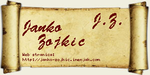Janko Zojkić vizit kartica